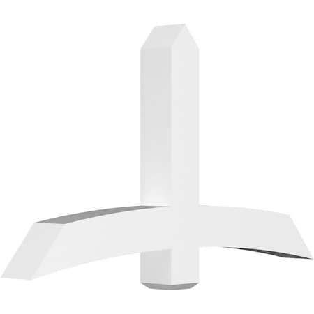 Ekena Millwork Bellingham Architectural Grade PVC Gable Bracket, 60"W x 35"H x 6"D x 6"F, 14/12 Pitch GBP060X35X0606BEL00